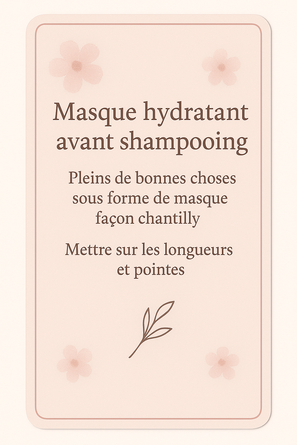 Masque avant shampooing
